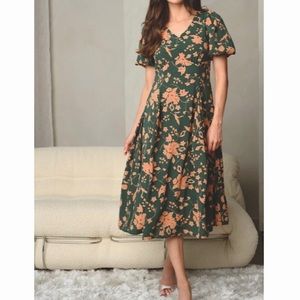 Women’s Floral Print Midi Dress